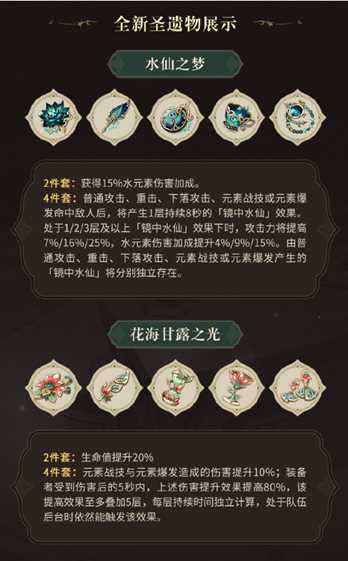 3.6版本新圣遗物“公子吃肉,迪希雅喝汤”?