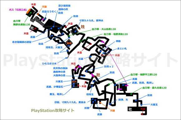 《仁王》超详细游戏内地图一览 仁王游戏内地图标注（不含DLC）