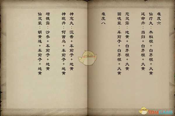 《天命奇御》各类丹药合成方法一览