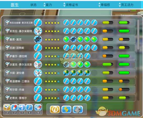 《双点医院》泡芙摩天塔3星通关指南