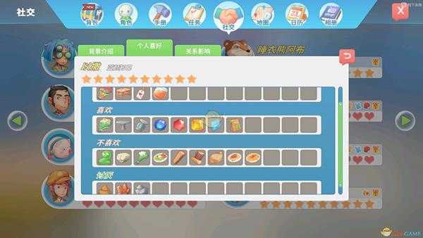 《波西亚时光》各人物好感物品一览