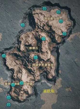 《刺客信条：奥德赛》全奥利哈钢地图位置一览