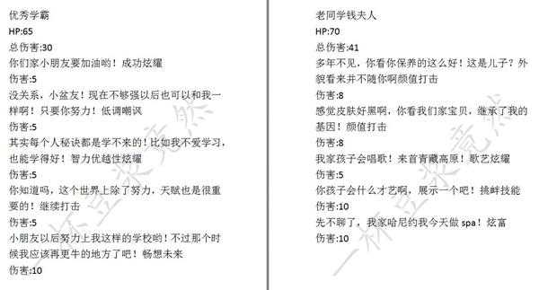 《中国式家长》面子对决对手数据一览