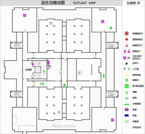 《逃生（outlast）》游戏完整地图