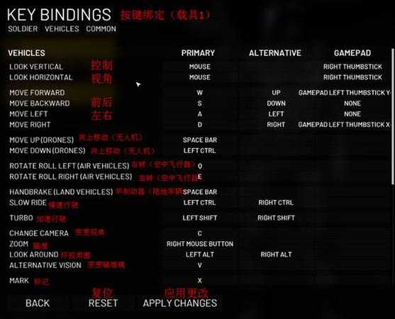 《第三次世界大战》设置界面中文翻译