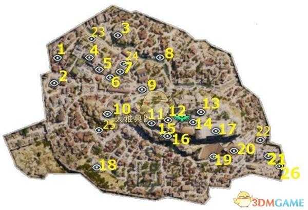 《刺客信条：奥德赛》全历史地点一览