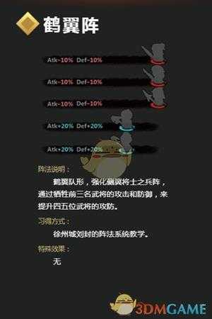 《吞食孔明传》鹤翼阵详解 鹤翼阵怎么学