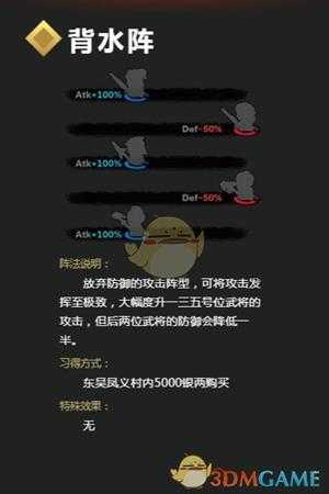 《吞食孔明传》背水阵详解 背水阵怎么学