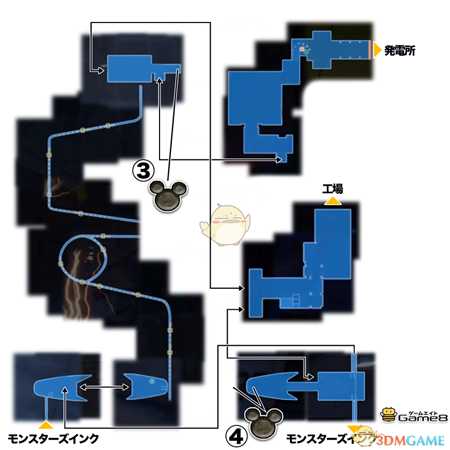 《王国之心3》怪物公司世界全米奇幸运标记位置攻略