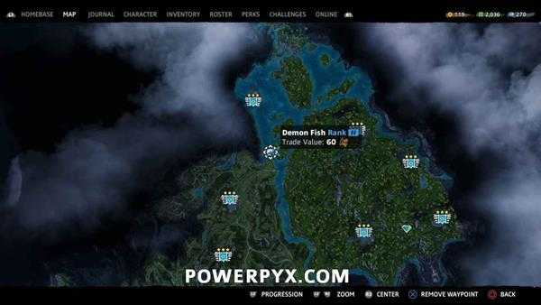 《孤岛惊魂：新曙光》恶魔鱼狩猎位置指南