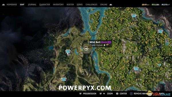 《孤岛惊魂：新曙光》公牛狩猎位置指南