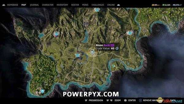 《孤岛惊魂：新曙光》野牛狩猎位置指南