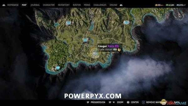 《孤岛惊魂:新曙光》美洲狮狩猎位置指南