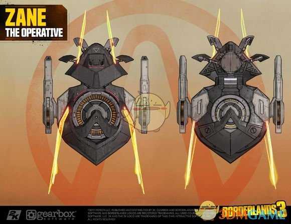 《无主之地3》特工Zane角色设定图一览