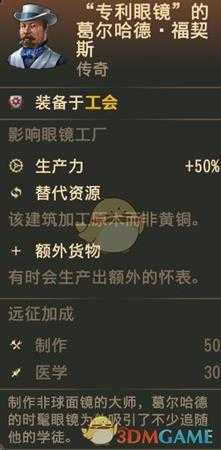 《纪元1800》眼镜厂工会布局图