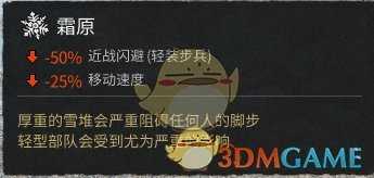 《全面战争:三国》雪地霜原地形的战场属性分享