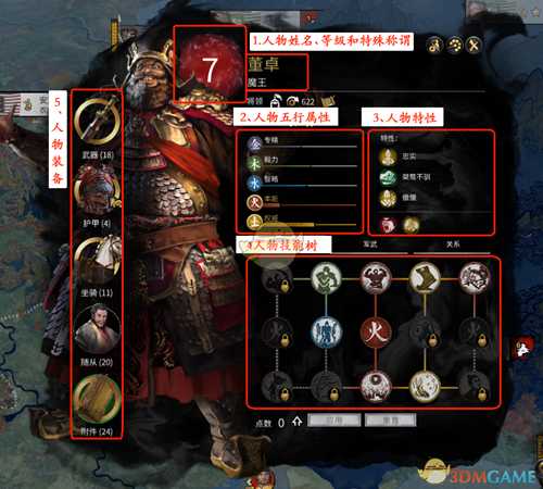 《全面战争：三国》武将信息界面含义介绍