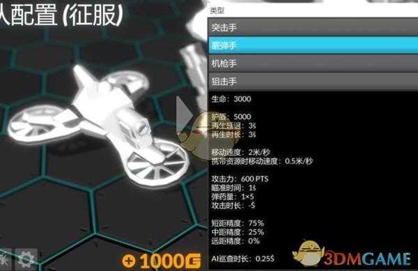 《角斗机甲》散弹手定位及面板介绍