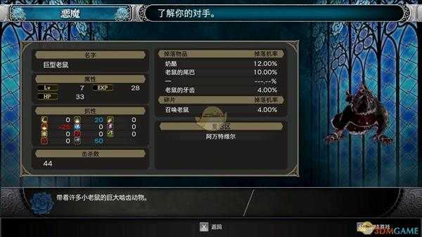 《赤痕：夜之仪式》007号巨型老鼠属性分享