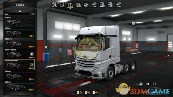 《欧洲卡车模拟2》6X2/4中提升桥底盘选用和特点介绍