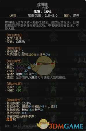 《太吾绘卷》实用腿法功法推荐——撩阴腿