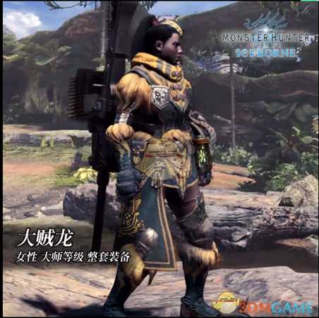 《怪物猎人：世界》冰原dlc大师等级防具-大贼龙女装视频分享
