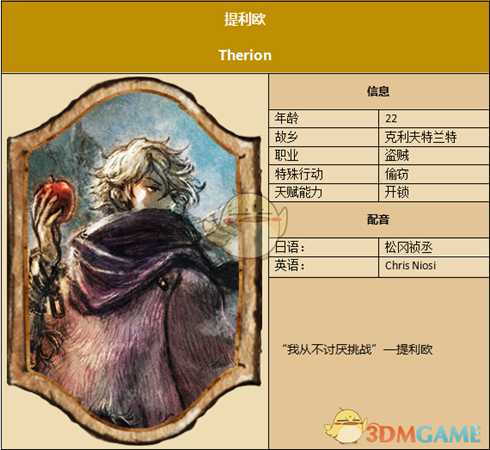 《歧路旅人》盗贼资料一览 剧情故事及技能信息介绍