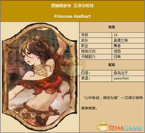 《歧路旅人》舞女资料一览 剧情故事及技能信息介绍