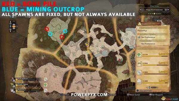 《怪物猎人：世界》冰原全骨矿点刷新位置一览