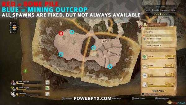 《怪物猎人：世界》冰原全骨矿点刷新位置一览