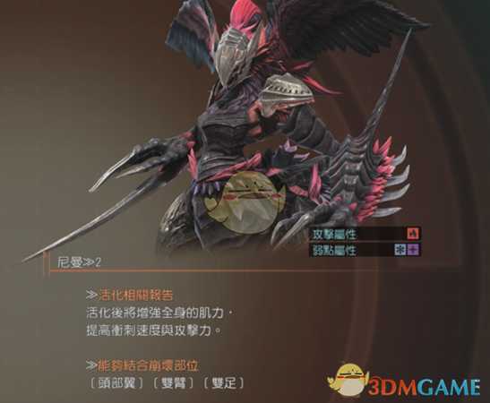 《噬神者3》尼曼属性图鉴一览