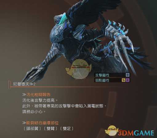 《噬神者3》尼曼堕天属性图鉴一览