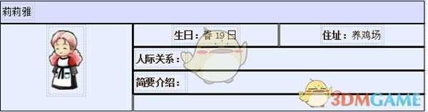 《牧场物语：重聚矿石镇》莉莉雅人物介绍