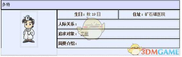 《牧场物语：重聚矿石镇》多特人物介绍