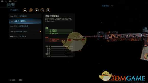 《使命召唤16：现代战争》满级M4配件一览