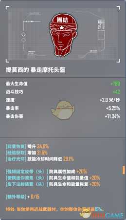 《基因特工》暴走摩托头盔介绍