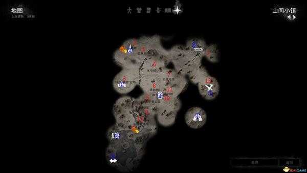 《漫漫长夜》山间小镇地图分享