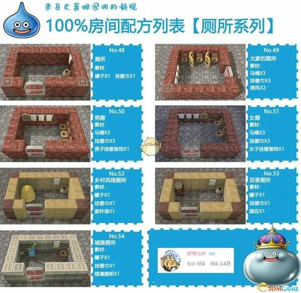 《勇者斗恶龙创世小玩家2》全配方一览 全房间设计图指南