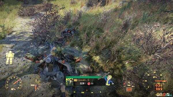 《辐射76》绞杀藤动力甲霰弹枪pvp实战伤害效果实测