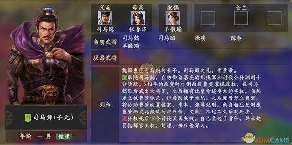 《三国志14》司马师人物关系一览