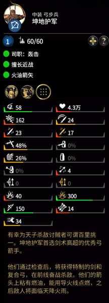 《全面战争：三国》坤地护军属性分析