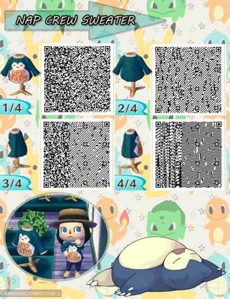 《集合啦！动物森友会》宝可梦衣服二维码