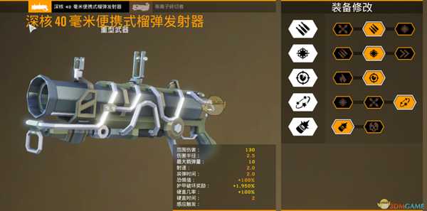 《深岩银河》深核40毫米便携式榴弹发射器属性介绍