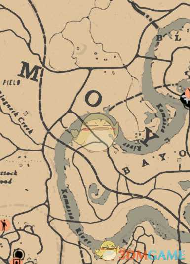 《荒野大镖客2》卡马萨河中游鱼类产出介绍