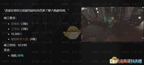 《逃离塔科夫》藏身处太阳能提升所需条件一览