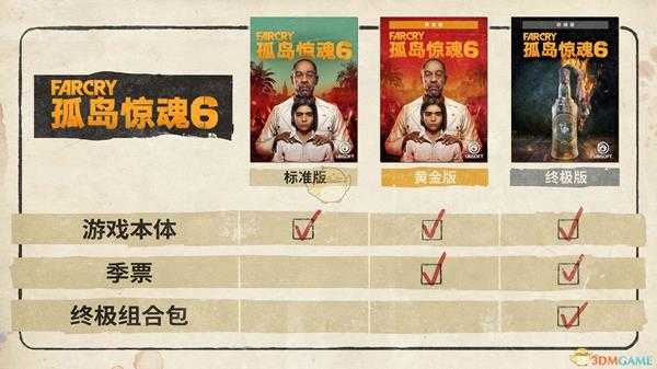 《孤岛惊魂6》各版本区别介绍