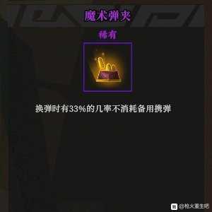 《枪火重生》魔术弹夹秘卷组合推荐