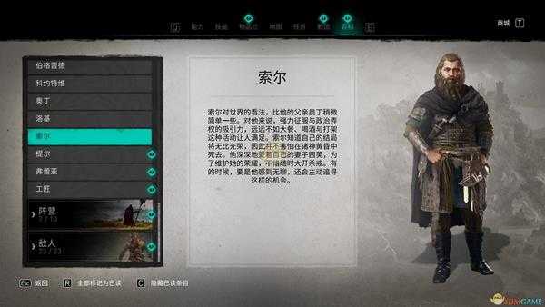 《刺客信条:英灵殿》索尔人物背景介绍