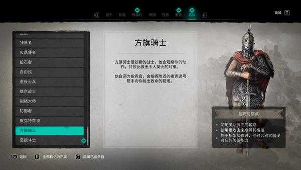 《刺客信条:英灵殿》方旗骑士兵种介绍