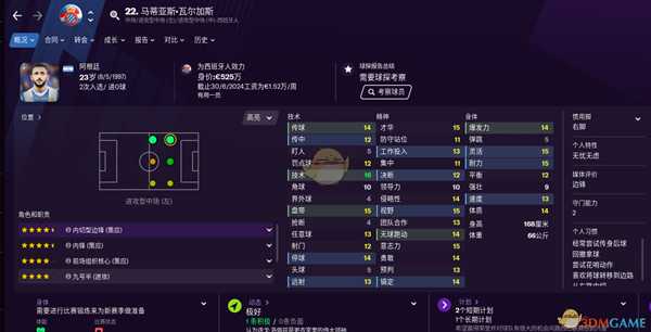 《足球经理2021》实用型边锋推荐